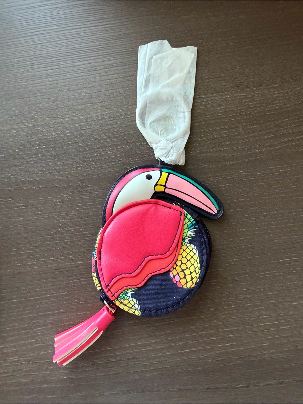 NWT Vera Bradley Toucan Party Bag Charm Coin Purse